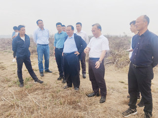 蒋鹏飞考察洞庭湖生态疏浚试点工程