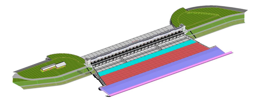 共双茶分洪闸BIM模型